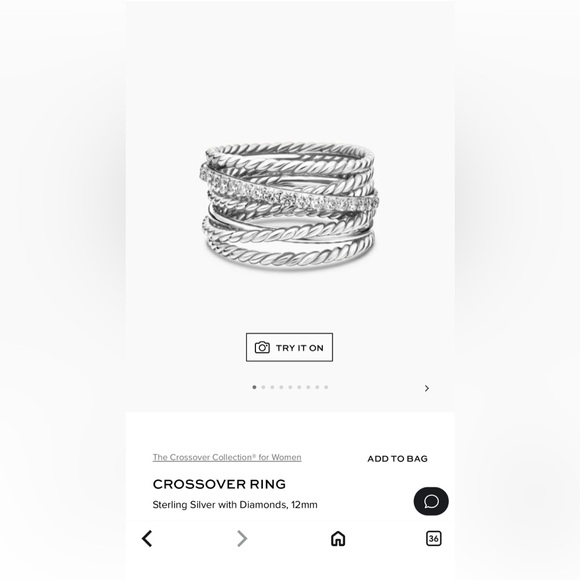 David Yurman Silver Ring - Picture 2 of 8